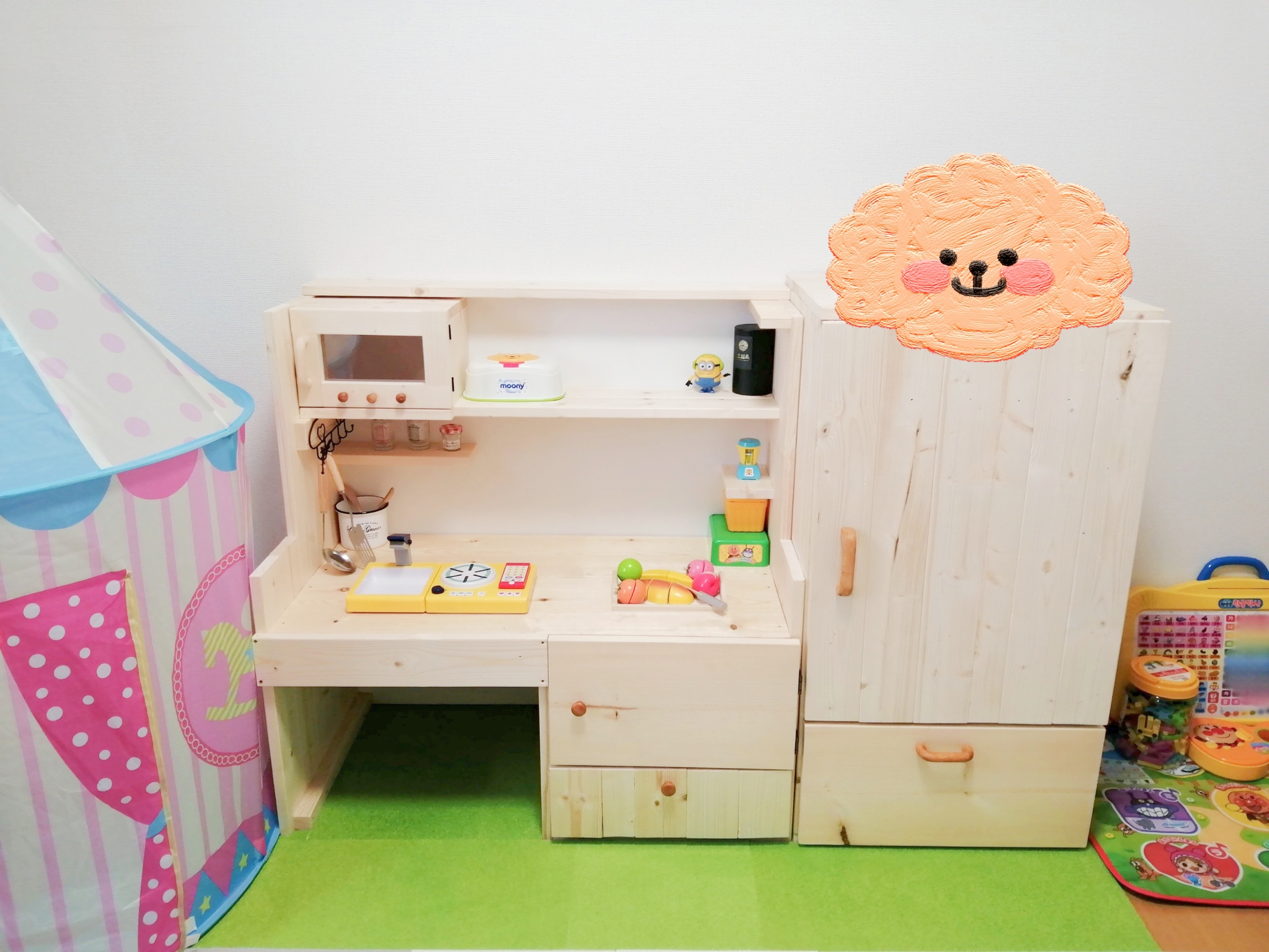 ままごとキッチンの作り方 すももの子育てブログ